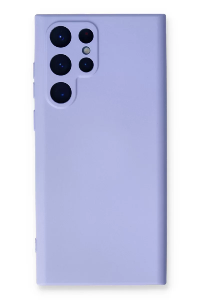 Newface Samsung Galaxy S22 Ultra Kılıf Nano içi Kadife Silikon - Lila