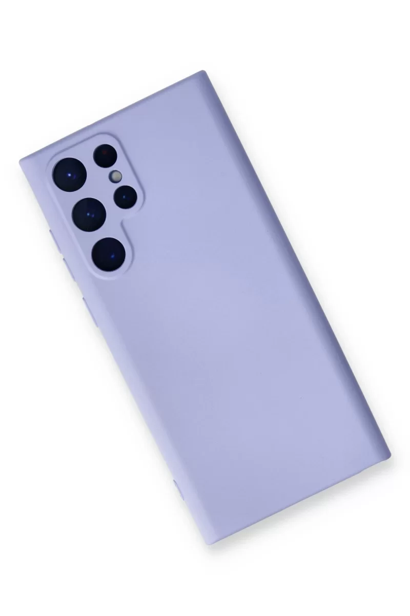 Newface Samsung Galaxy S22 Ultra Kılıf Nano içi Kadife Silikon - Lila