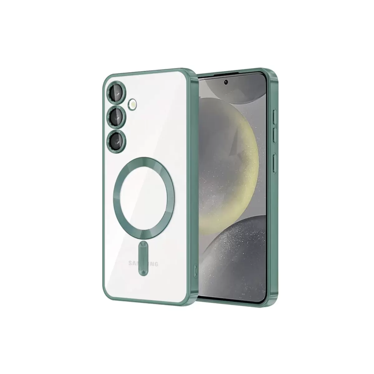 Newface Samsung Galaxy S23 Kılıf Kross Magneticsafe Kapak - Koyu Yeşil