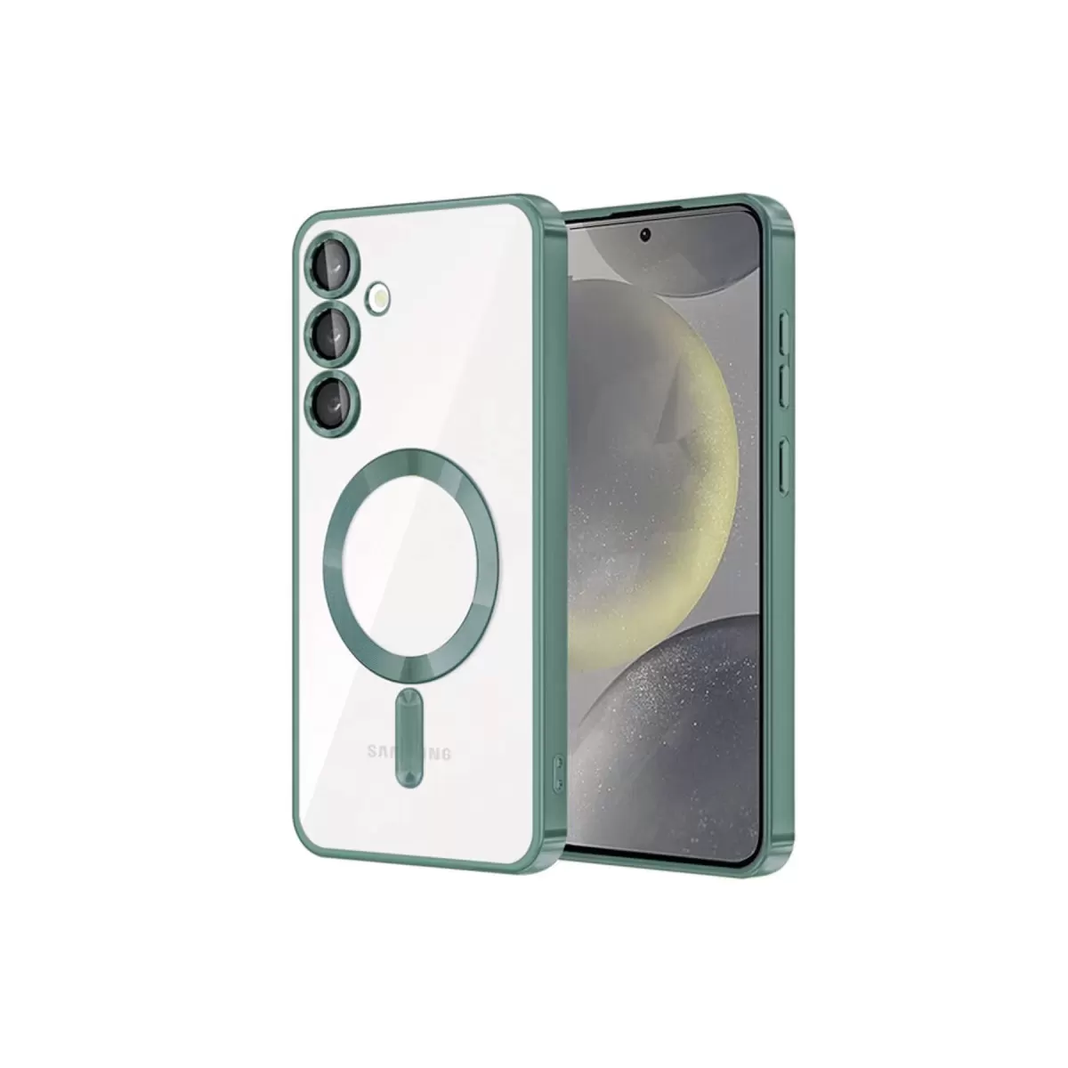 Newface Samsung Galaxy S23 Kılıf Kross Magneticsafe Kapak - Koyu Yeşil