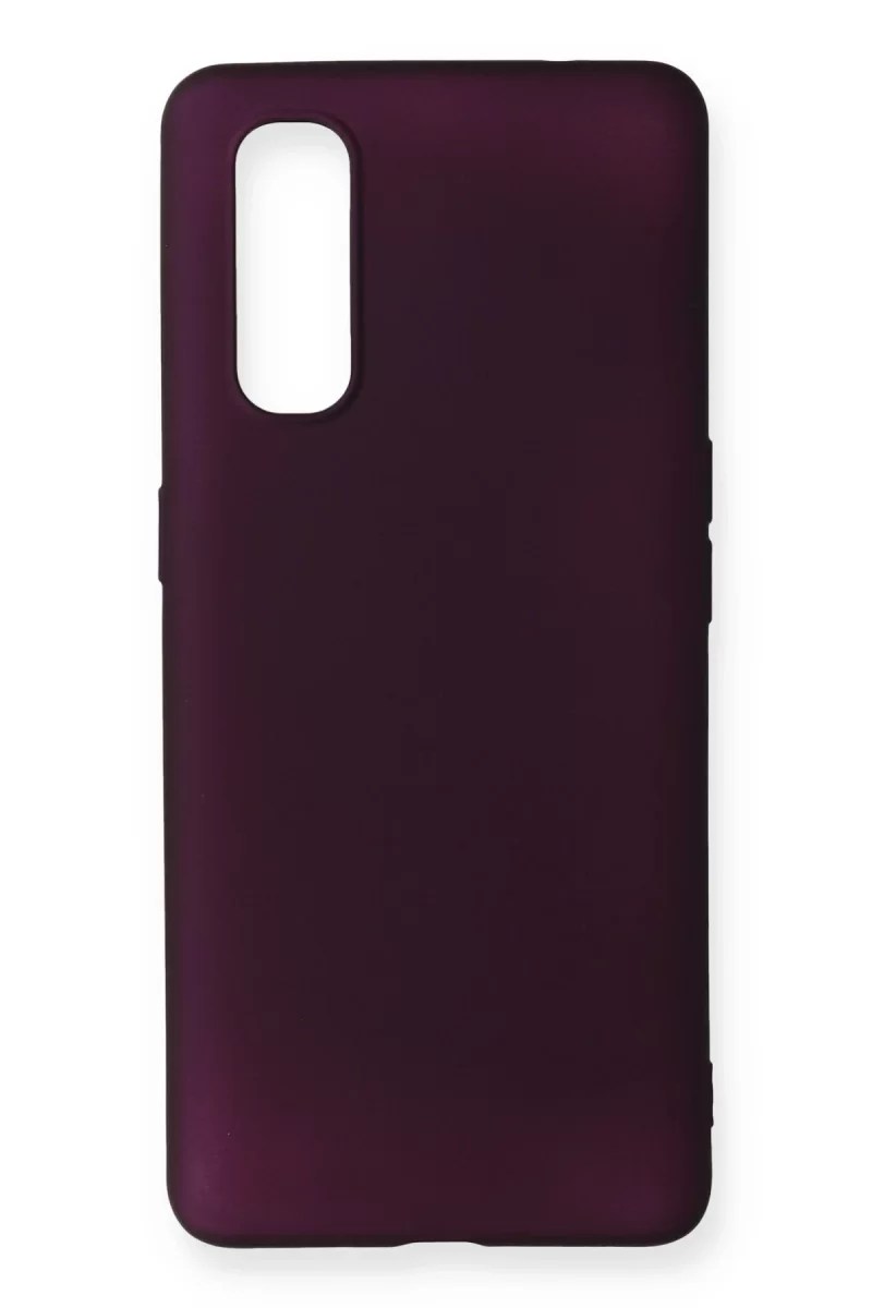 Newface Oppo Find X2 Kılıf First Silikon - Mürdüm
