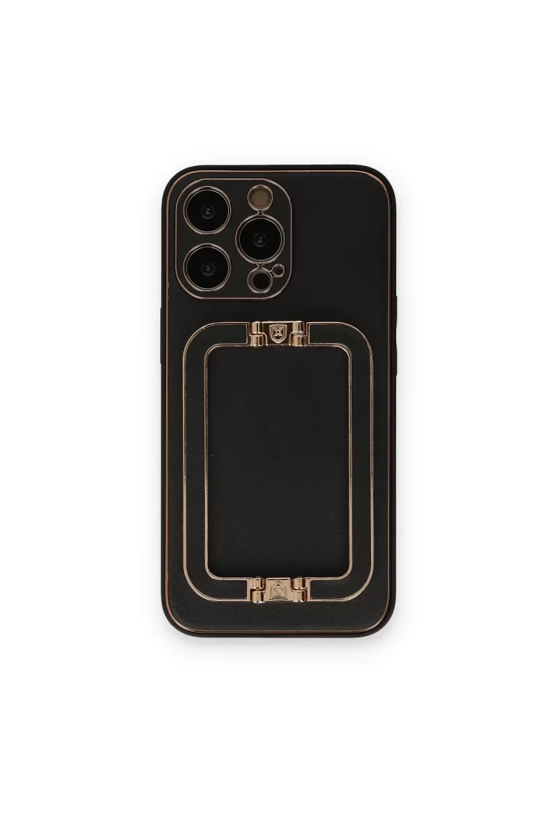 Newface Apple iPhone 14 Pro Max Kılıf Coco Elit Kapak - Siyah