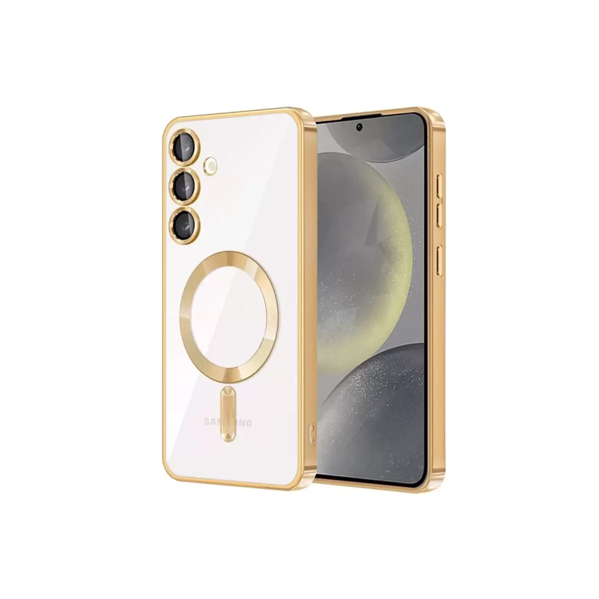 Newface Samsung Galaxy S23 Kılıf Kross Magneticsafe Kapak - Gold