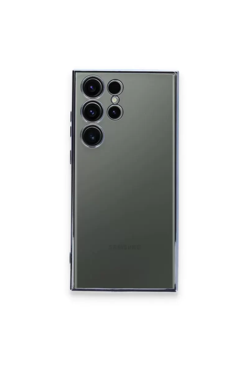 Newface Samsung Galaxy S23 Ultra Kılıf Razer Lensli Silikon - Açık Mavi