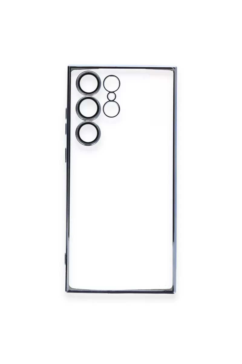 Newface Samsung Galaxy S23 Ultra Kılıf Razer Lensli Silikon - Açık Mavi