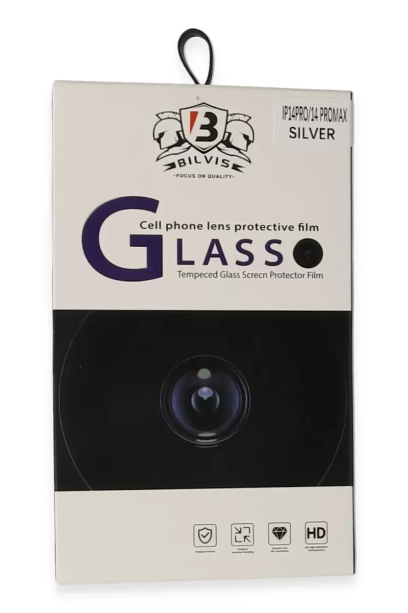 Newface Apple iPhone 14 Pro Max Bilvis Titan Kamera Lens - Gümüş