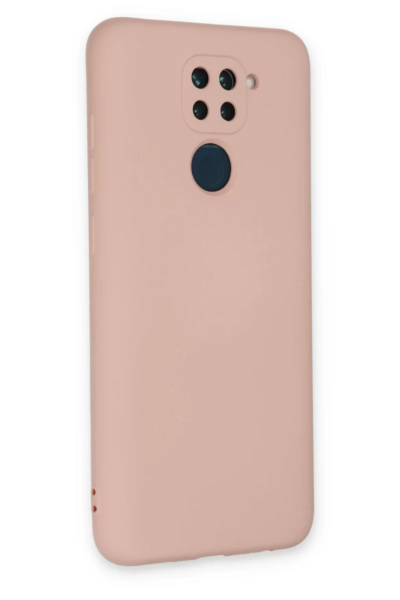 Newface Xiaomi Redmi Note 9 Kılıf Nano içi Kadife Silikon - Pudra