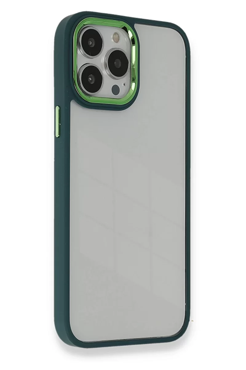 Newface Apple iPhone 14 Pro Kılıf Dora Kapak - Haki Yeşil