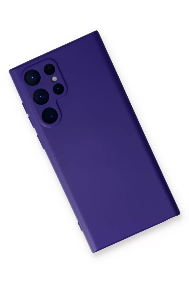 Newface Samsung Galaxy S22 Ultra Kılıf Nano içi Kadife Silikon - Mor