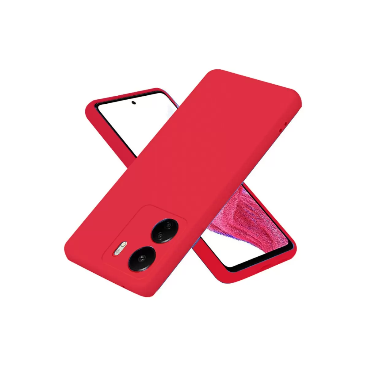 Newface Xiaomi Redmi 13C Kılıf First Silikon - Kırmızı