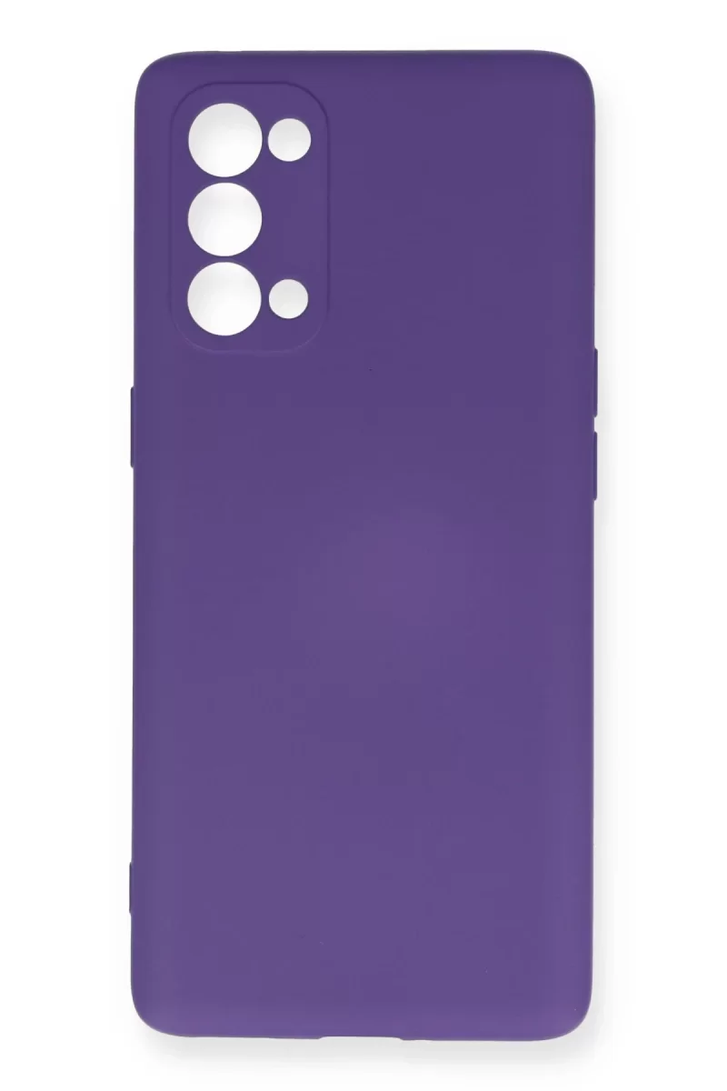 Newface Oppo Reno 5 Pro Kılıf Nano içi Kadife Silikon - Mor