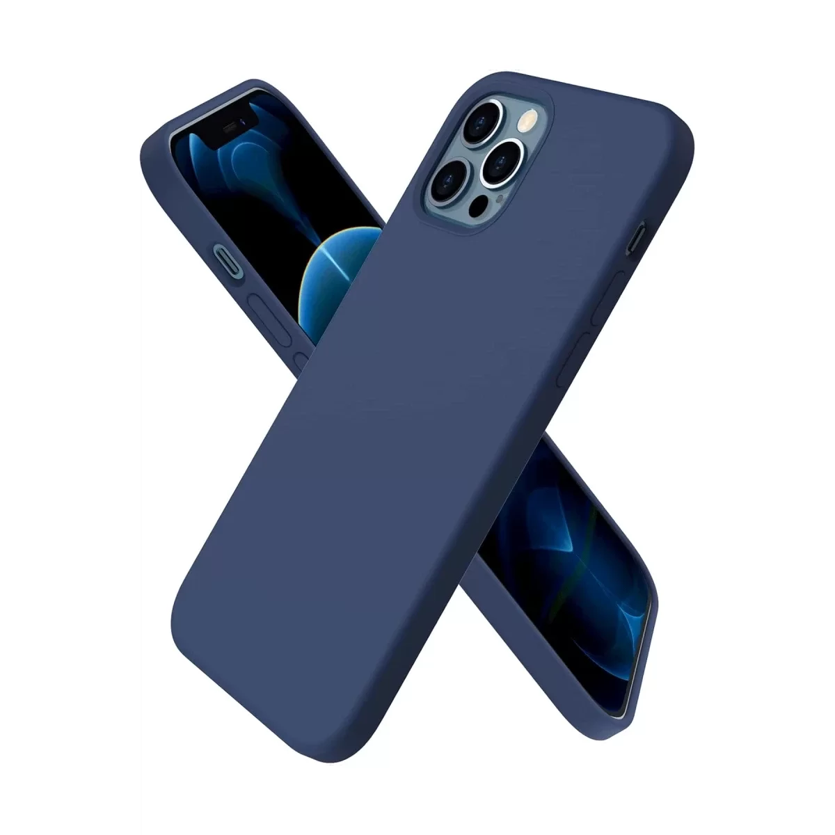 Newface Apple iPhone 12 Pro Max Kılıf First Silikon - Lacivert