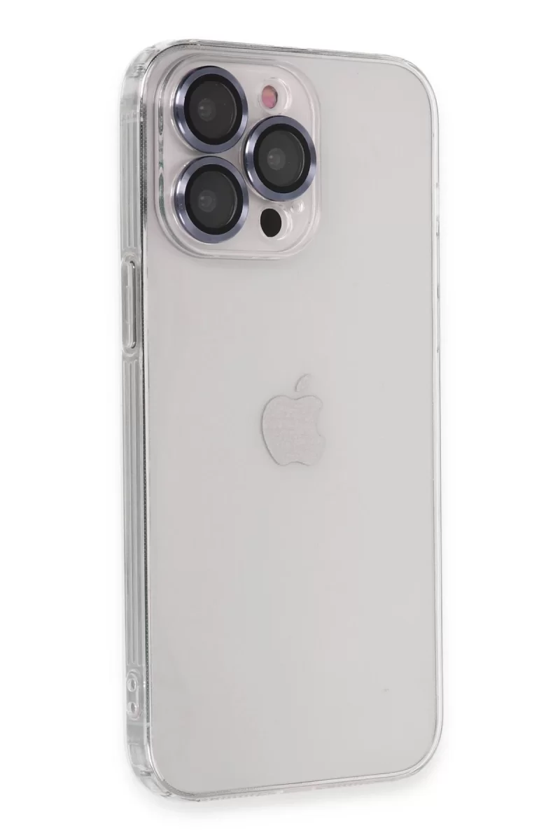 Newface Apple iPhone 13 Pro Max Kılıf Luko Lens Silikon - Sierra Blue