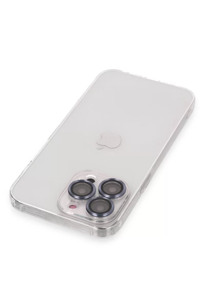 Newface Apple iPhone 13 Pro Max Kılıf Luko Lens Silikon - Sierra Blue