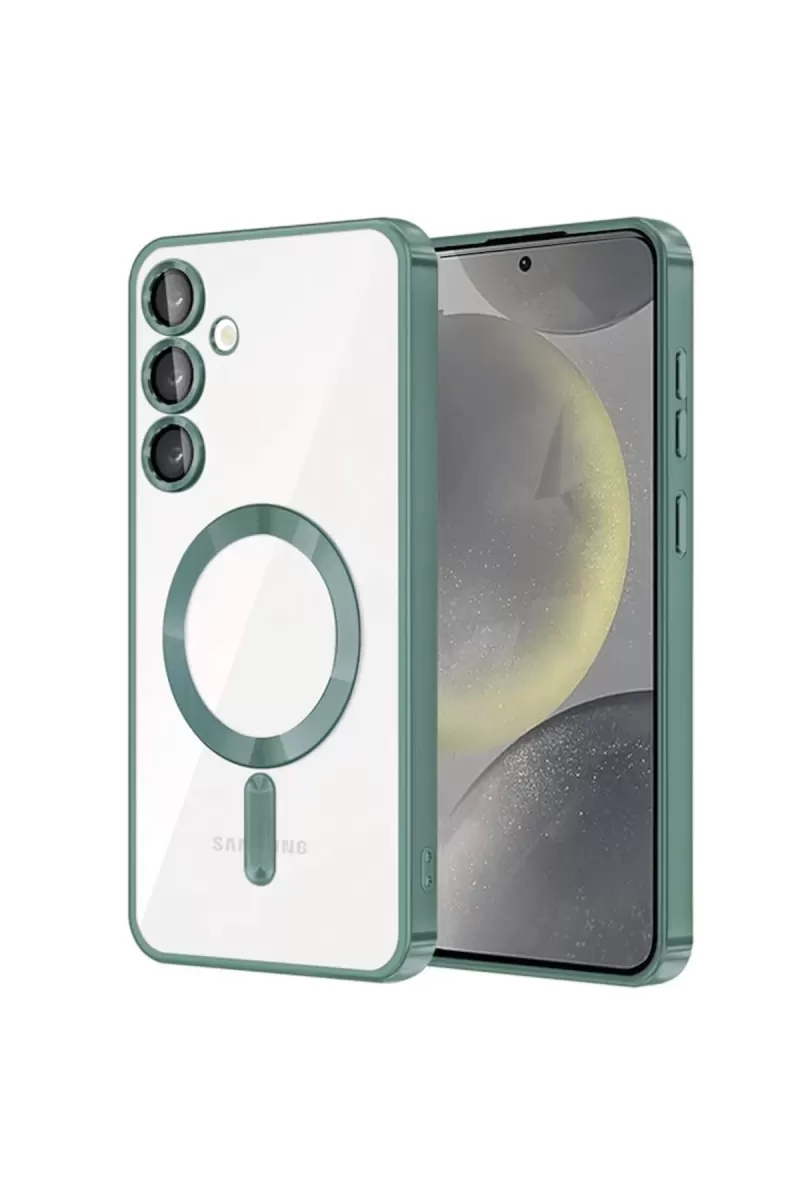 Newface Samsung Galaxy S23 Plus Kılıf Kross Magneticsafe Kapak - Koyu Yeşil