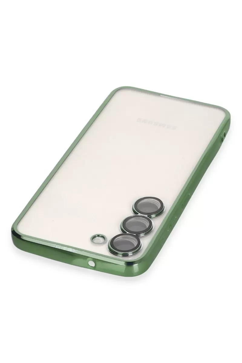 Newface Samsung Galaxy S23 Kılıf Razer Lensli Silikon - Yeşil