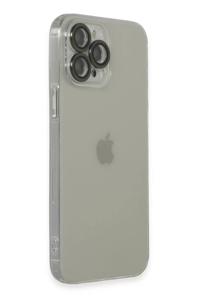 Newface Apple iPhone 13 Pro Max Kılıf Luko Lens Silikon - Yeşil