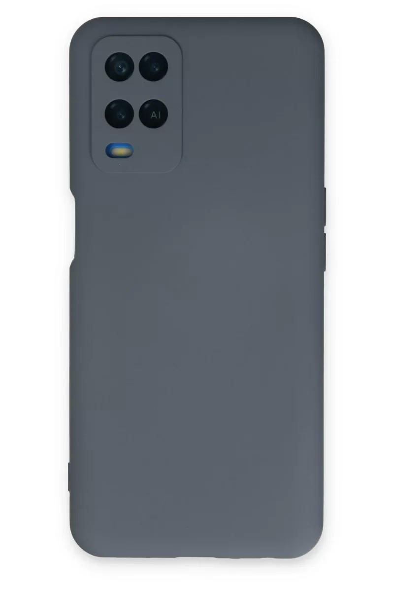 Newface Oppo A54 4G Kılıf Nano içi Kadife Silikon - Gri