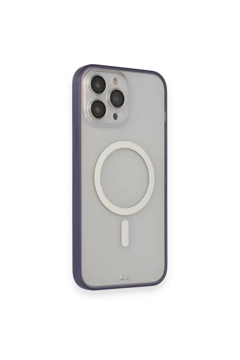 Newface Apple iPhone 14 Pro Kılıf Grand Magneticsafe Kapak - Mor