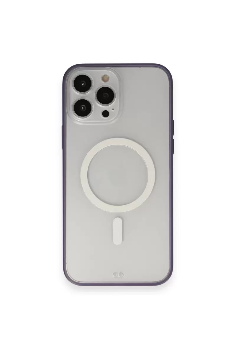 Newface Apple iPhone 14 Pro Kılıf Grand Magneticsafe Kapak - Mor