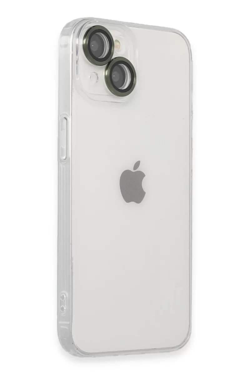 Newface Apple iPhone 14 Kılıf Luko Lens Silikon - Yeşil
