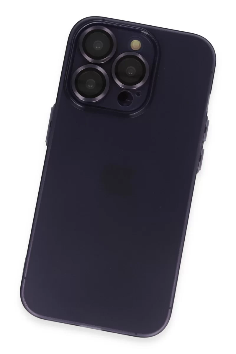 Newface Apple iPhone 14 Pro Max Kılıf Luko Lens Silikon - Derin Mor