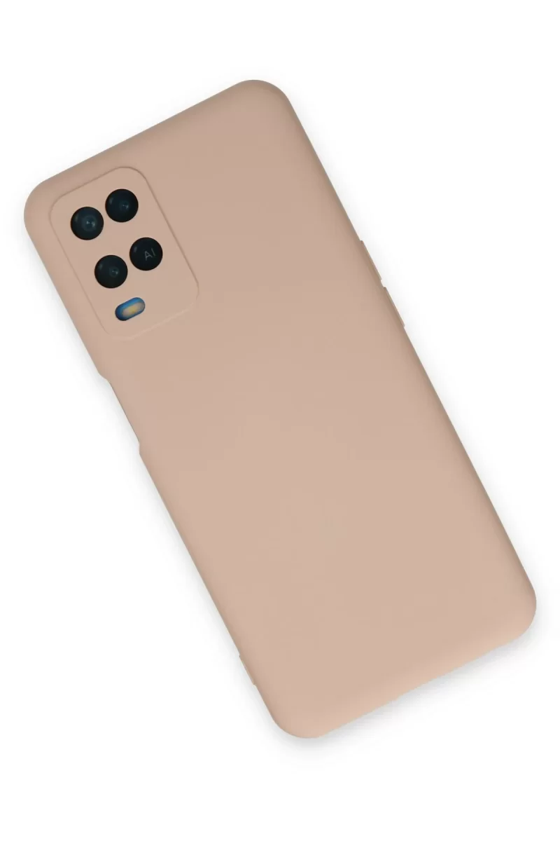 Newface Oppo A54 4G Kılıf Nano içi Kadife Silikon - Pudra