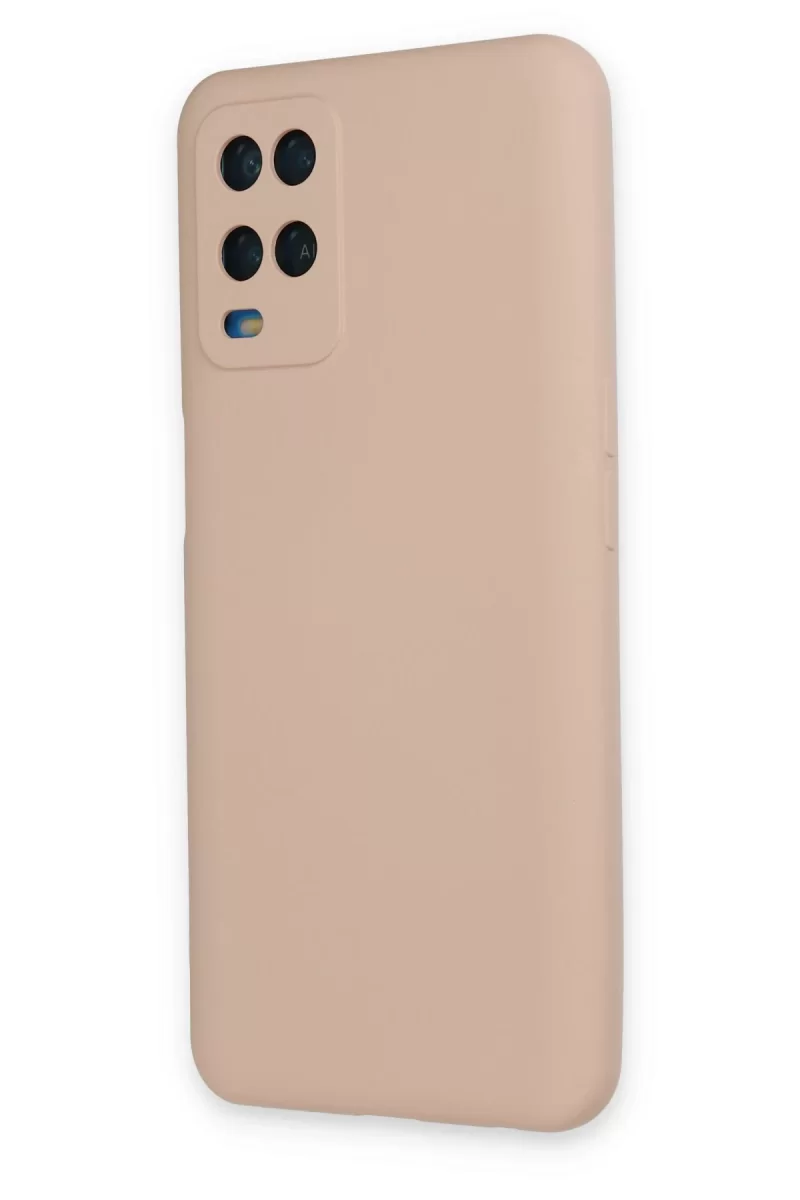Newface Oppo A54 4G Kılıf Nano içi Kadife Silikon - Pudra