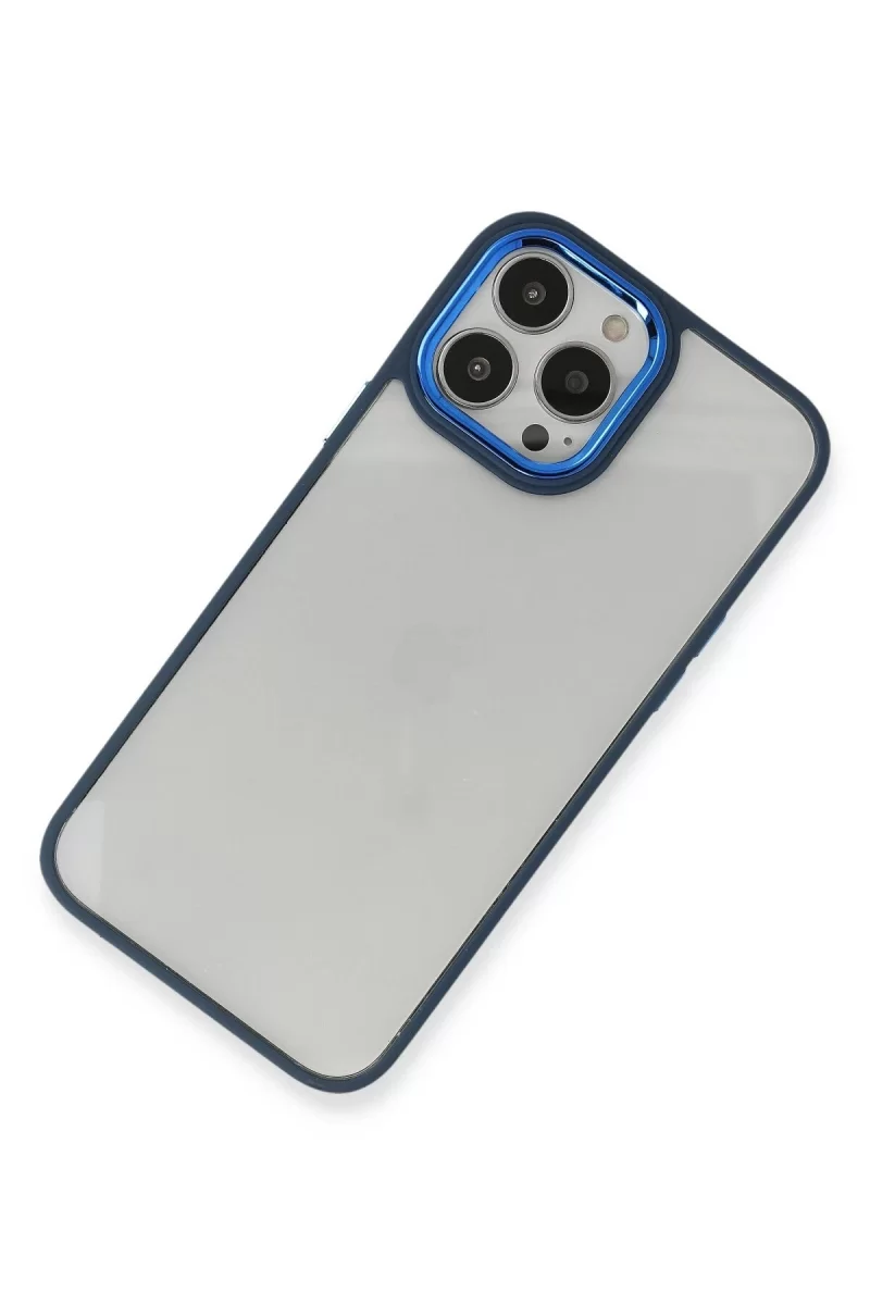 Newface Apple iPhone 14 Pro Max Kılıf Dora Kapak - Mavi