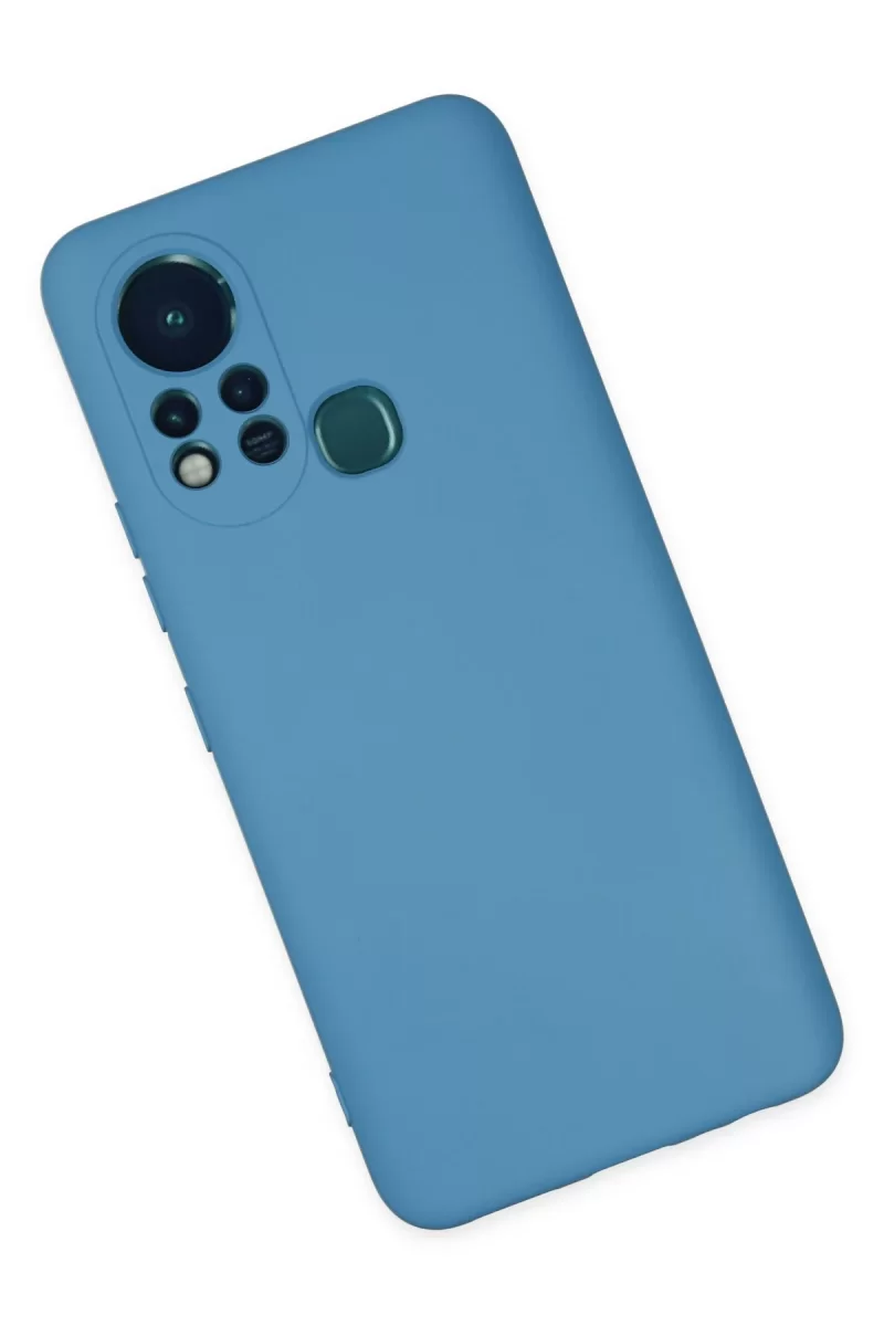 Newface İnfinix Hot 11s Kılıf Nano içi Kadife Silikon - Mavi