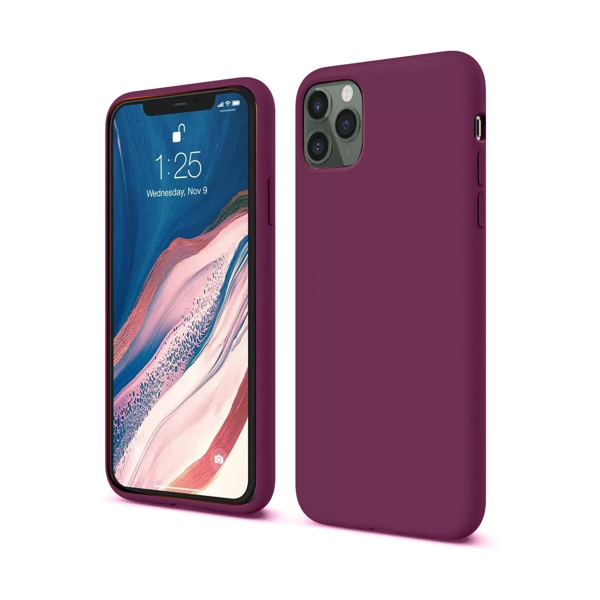 Newface Apple iPhone 11 Pro Kılıf First Silikon - Mürdüm