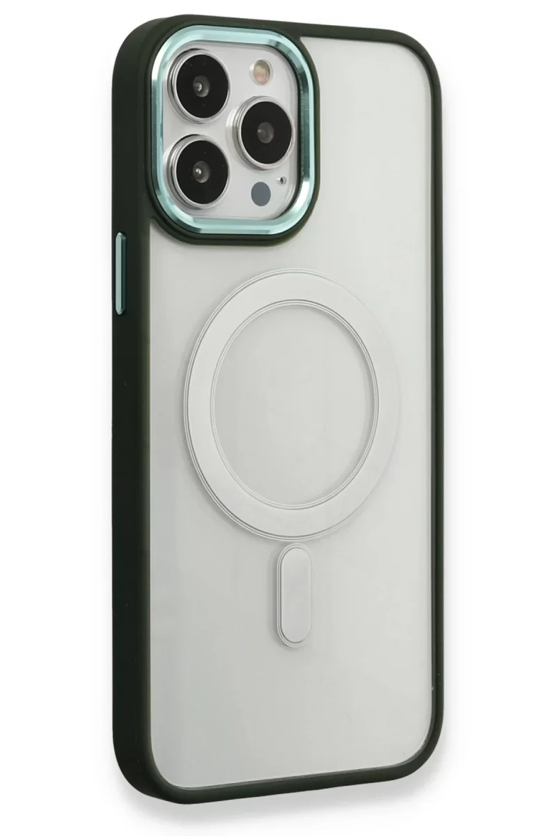 Newface Apple iPhone 14 Pro Kılıf Room Magneticsafe Silikon - Köknar Yeşili