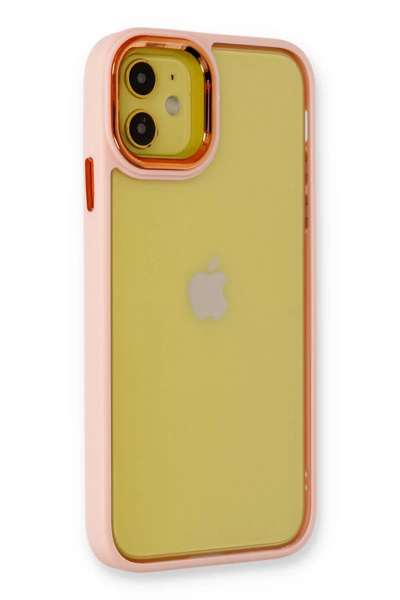 Newface Apple iPhone 12 Kılıf Dora Kapak - Pudra