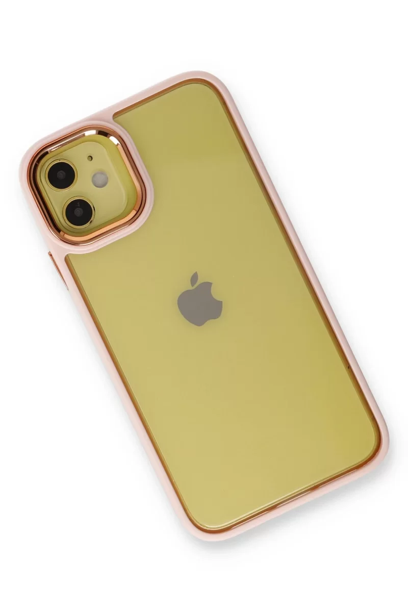 Newface Apple iPhone 12 Kılıf Dora Kapak - Pudra
