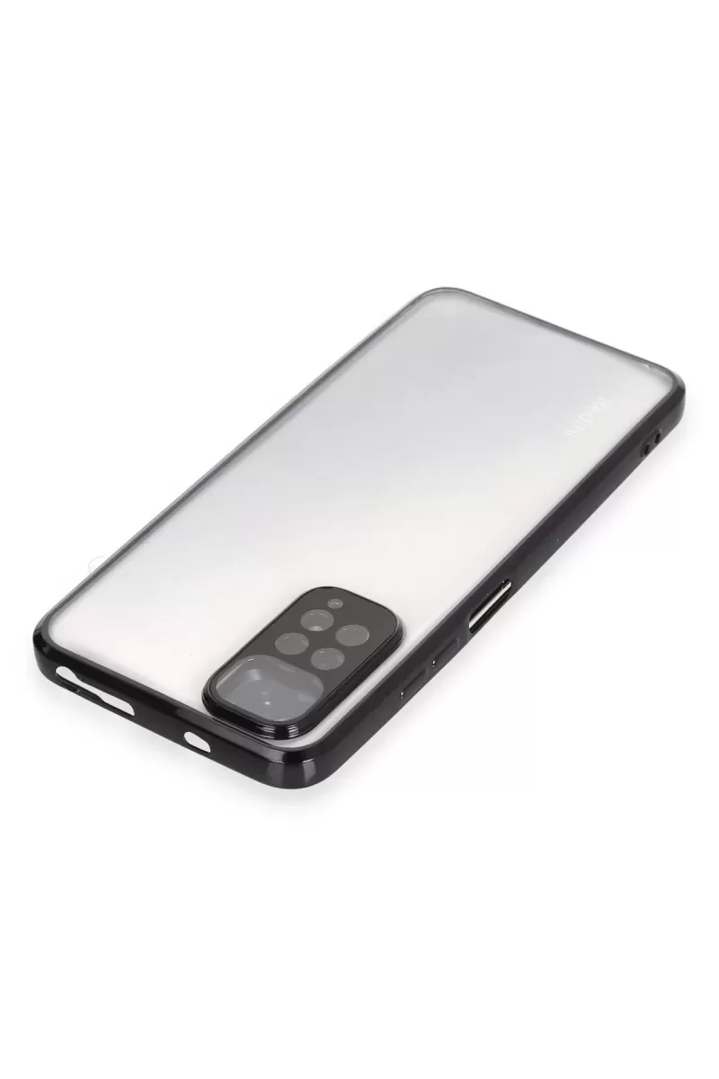 Newface Xiaomi Redmi Note 11 Kılıf Razer Lensli Silikon - Siyah