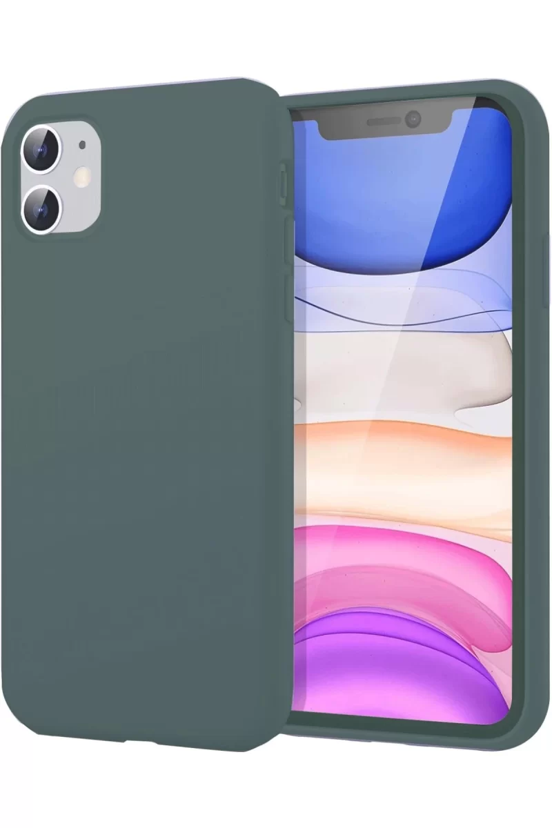 Newface Apple iPhone 11 Kılıf First Silikon - Koyu Yeşil