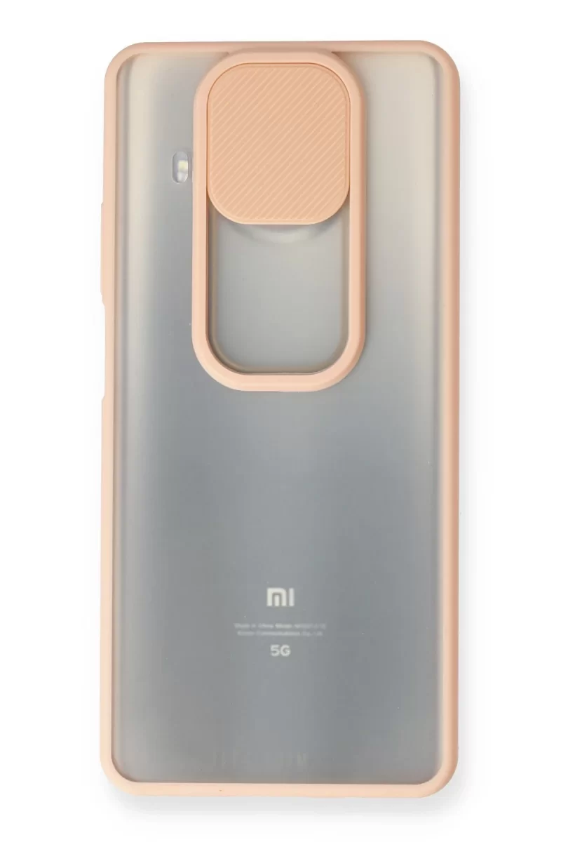 Newface Xiaomi Mi 10T Lite Kılıf Palm Buzlu Kamera Sürgülü Silikon - Pembe