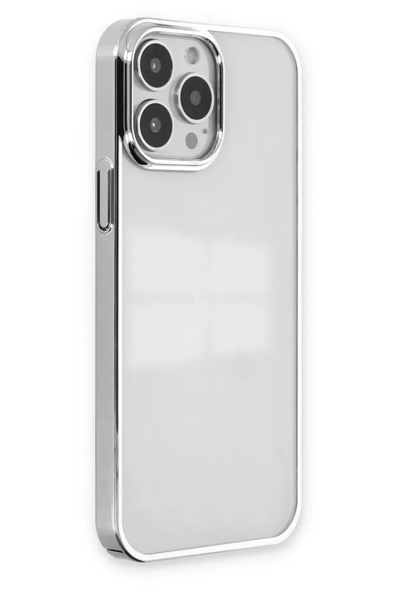 Newface Apple iPhone 14 Pro Max Kılıf Element Silikon - Gümüş