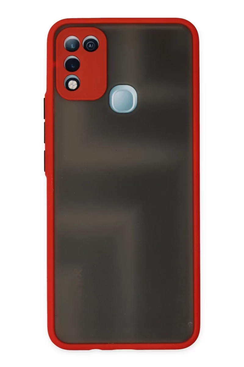 Newface İnfinix Hot 10 Play Kılıf Montreal Silikon Kapak - Kırmızı