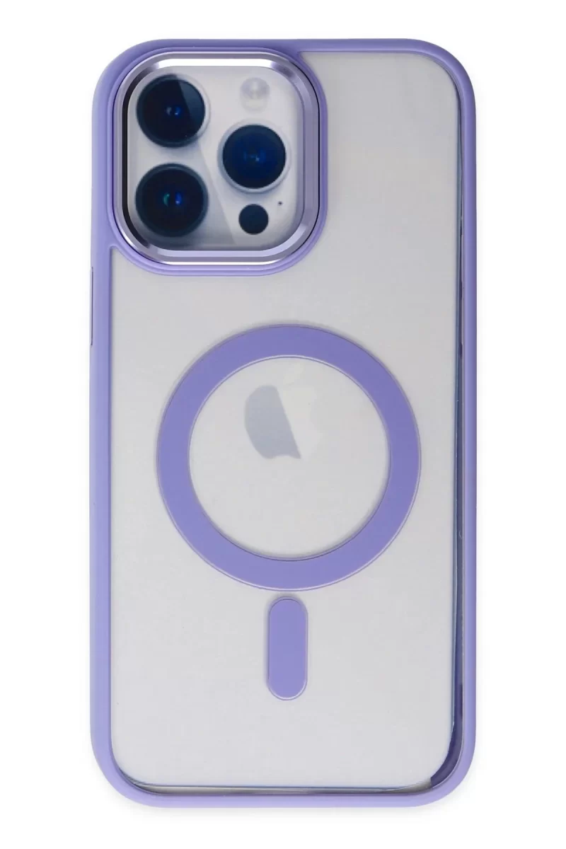 Newface Apple iPhone 14 Pro Kılıf Room Magneticsafe Silikon - Lila