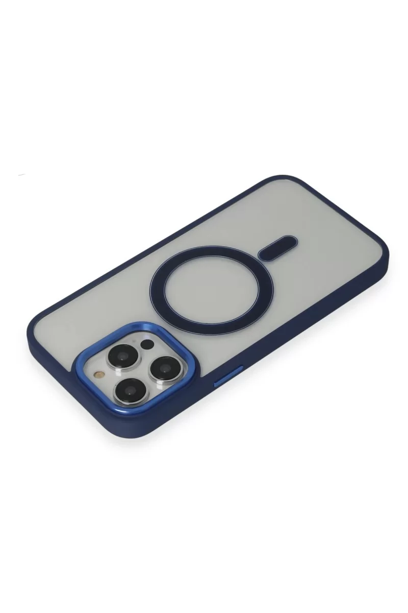 Newface Apple iPhone 14 Pro Kılıf Room Magneticsafe Silikon - Lacivert