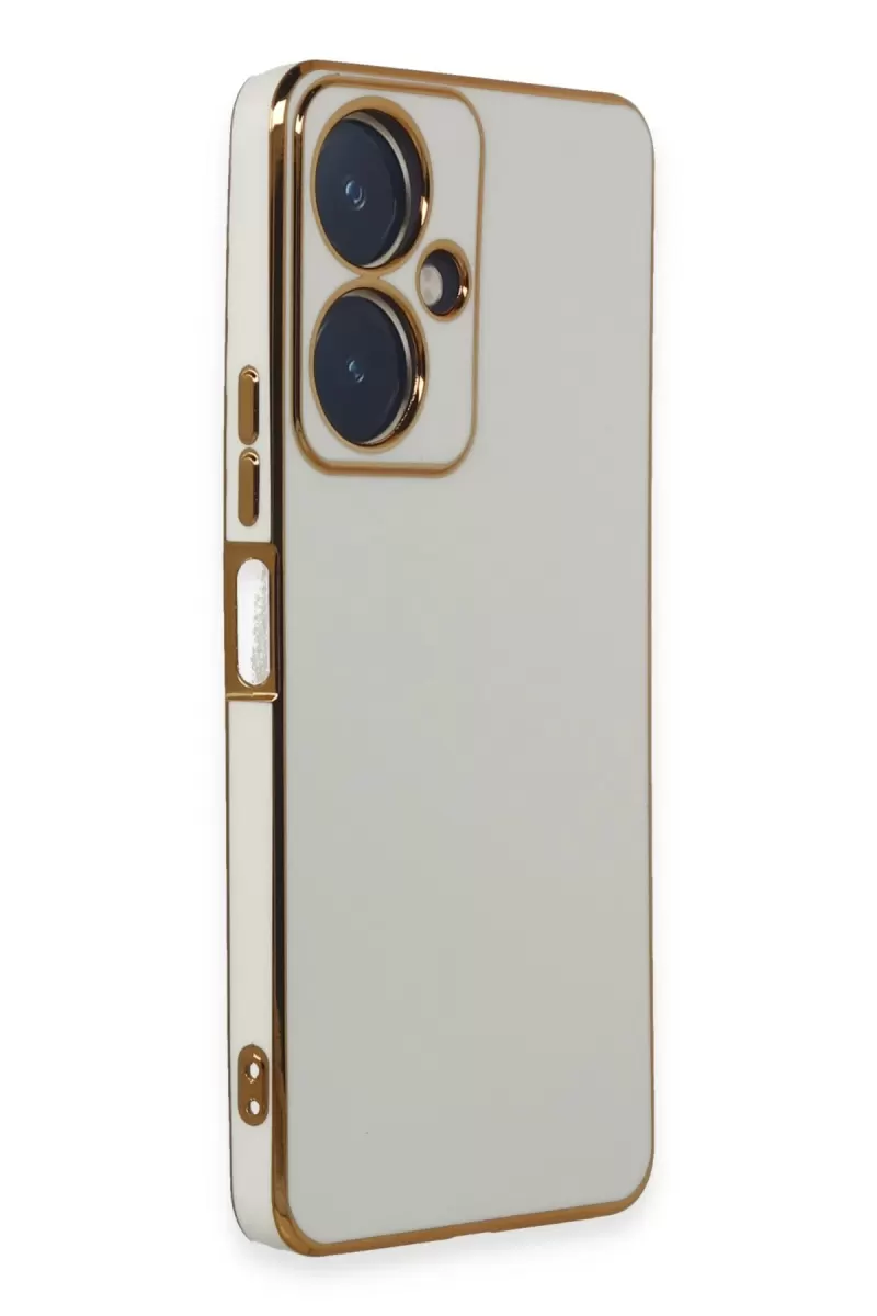 Newface Vivo Y27 Kılıf Volet Silikon - Beyaz