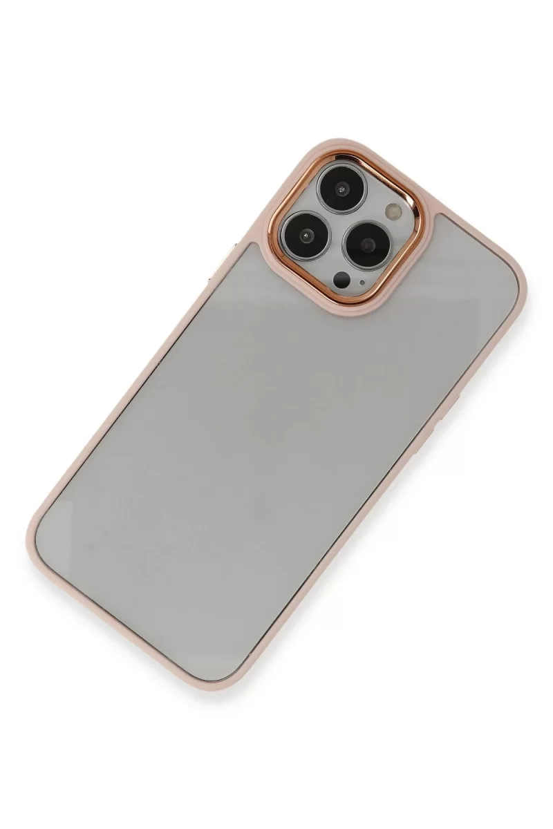 Newface Apple iPhone 13 Pro Kılıf Dora Kapak - Pudra