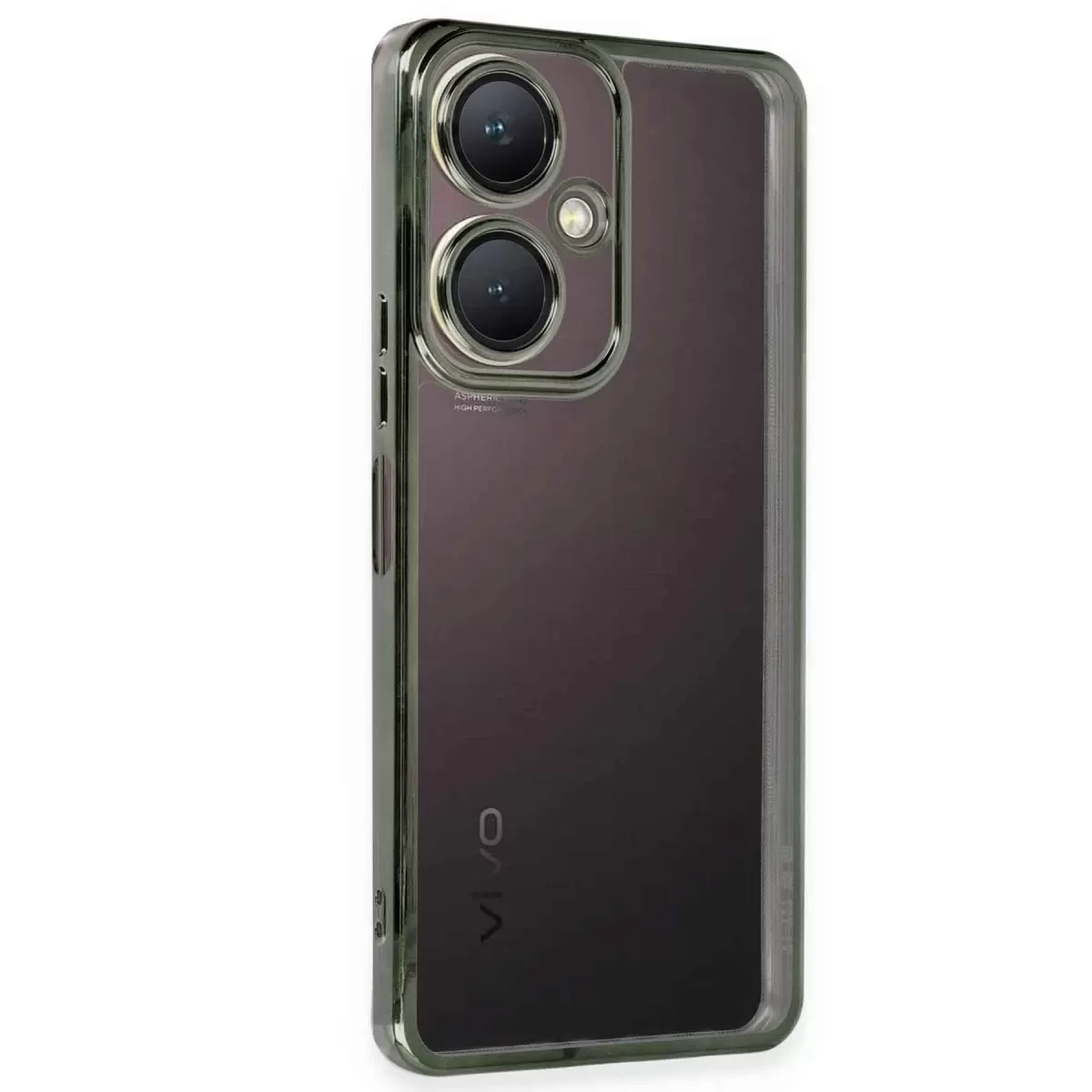 Newface Vivo Y27 Kılıf Razer Lensli Silikon - Yeşil