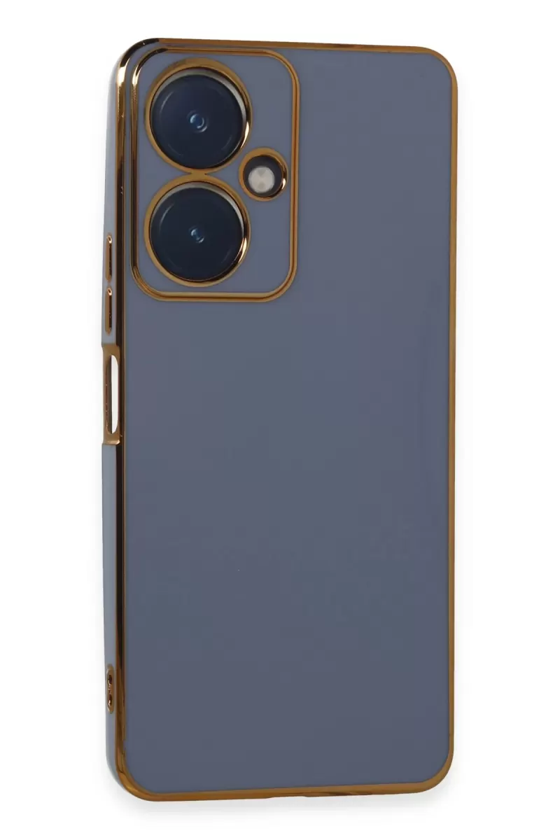 Newface Vivo Y27 Kılıf Volet Silikon - Mavi