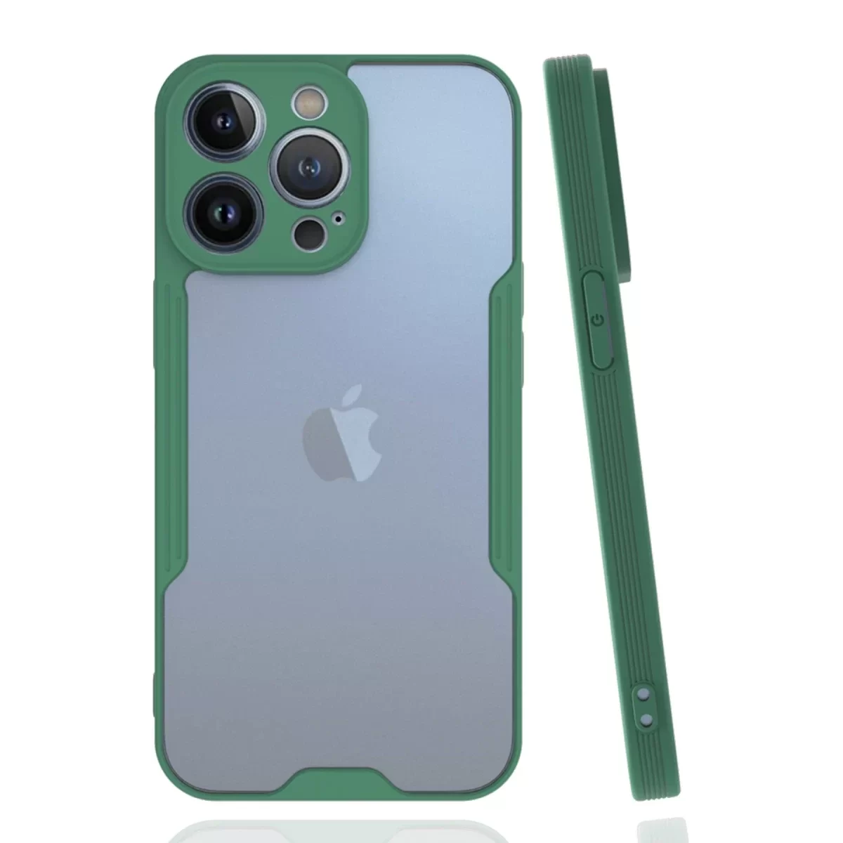 Newface Apple iPhone 14 Pro Max Kılıf Platin Silikon - Yeşil