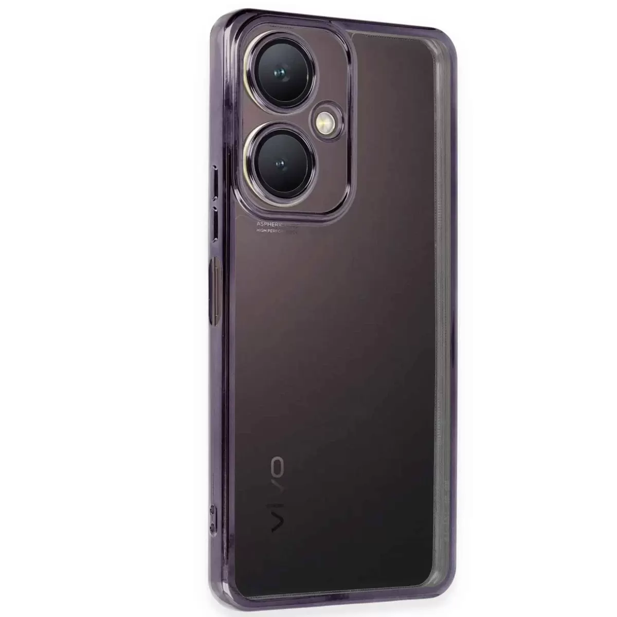 Newface Vivo Y27 Kılıf Razer Lensli Silikon - Mor