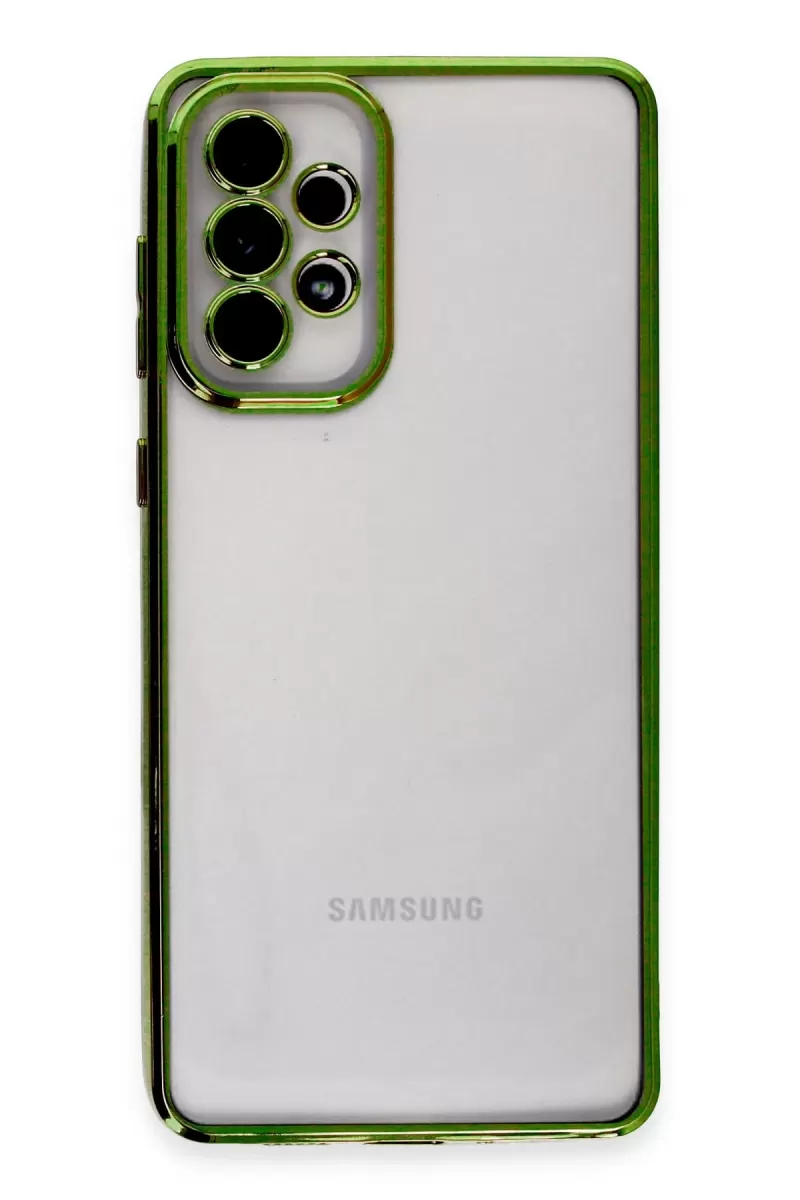 Newface Samsung Galaxy A33 5G Kılıf Razer Lensli Silikon - Yeşil