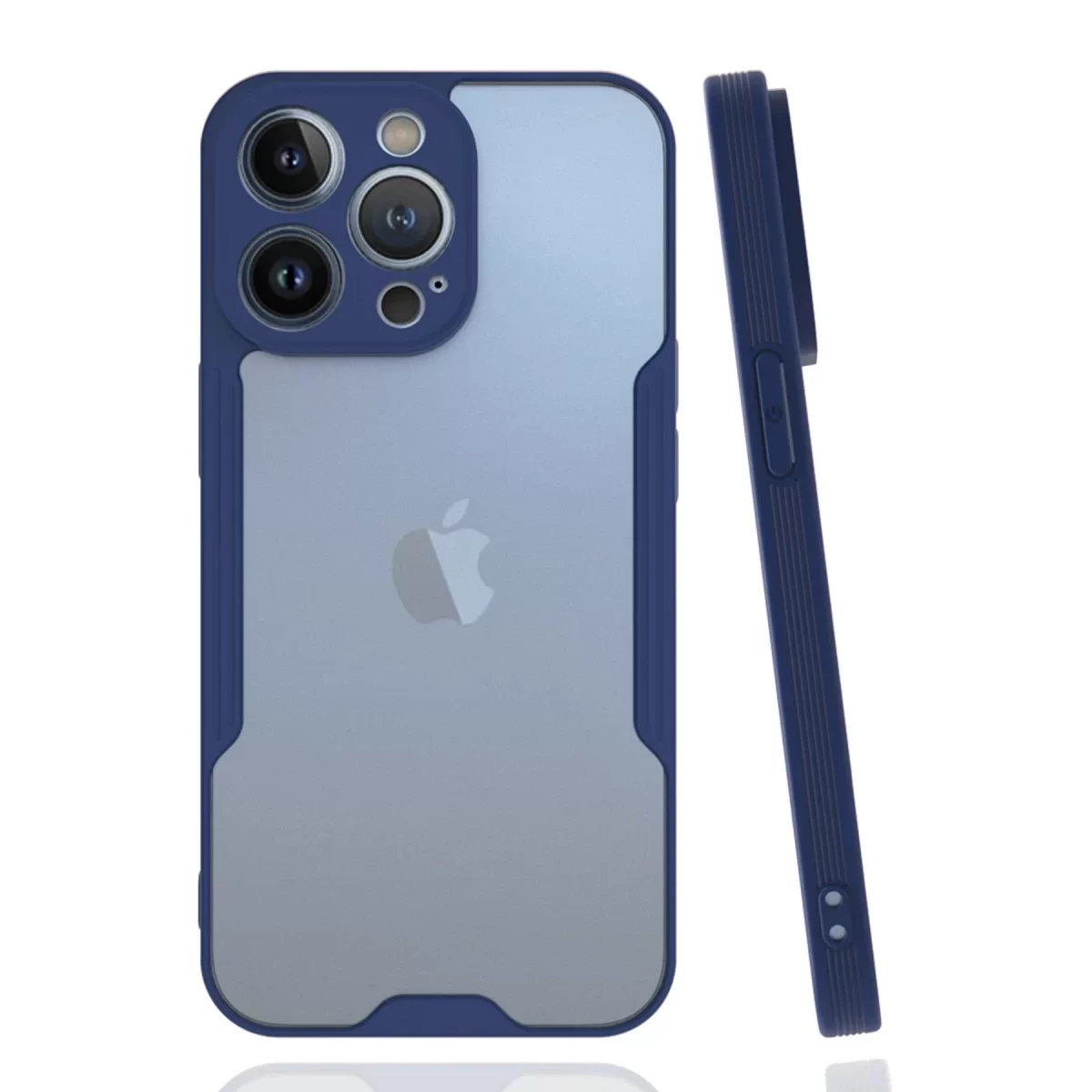 Newface Apple iPhone 14 Pro Max Kılıf Platin Silikon - Lacivert