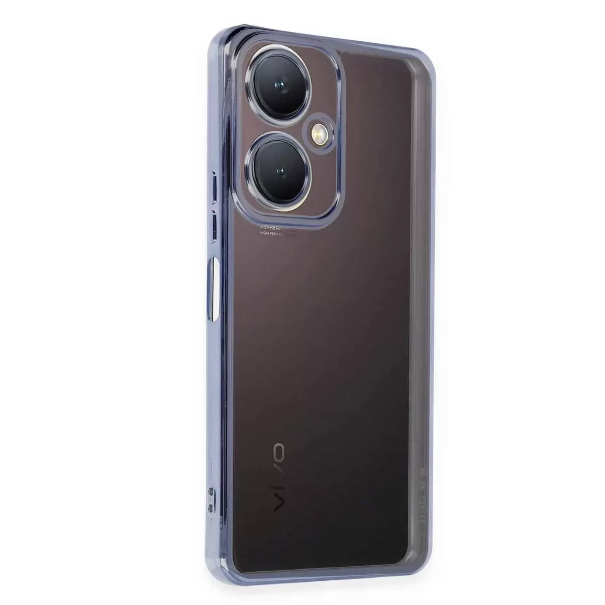 Newface Vivo Y27 Kılıf Razer Lensli Silikon - Açık Mavi